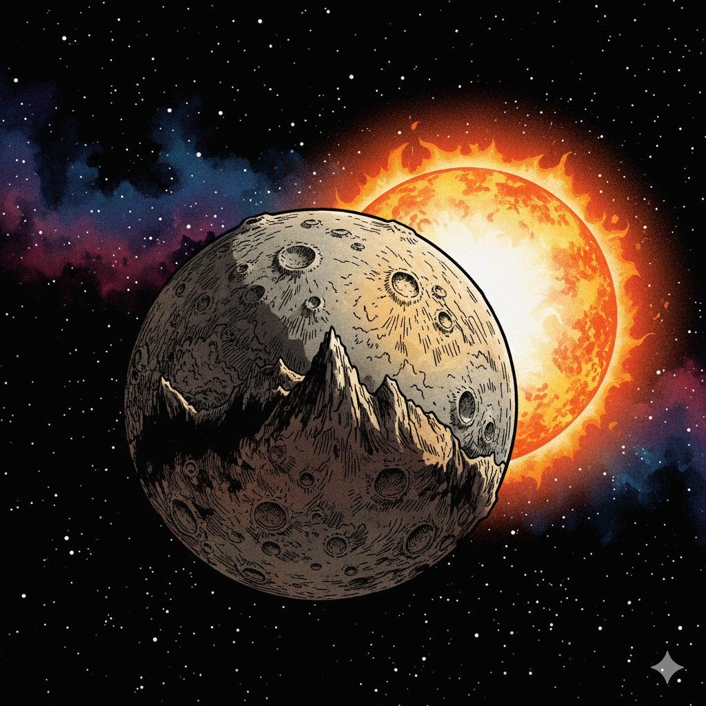 Ilustración de un mundo de la saga